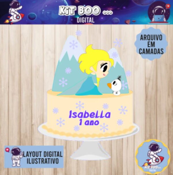 Arquivo Topo de Bolo - Frozen
