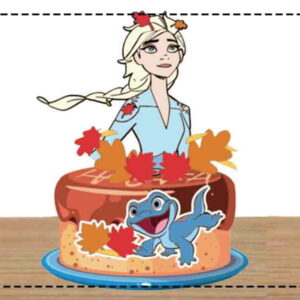 Topo de Bolo Frozen Elsa T0022 - Arquivo Digital