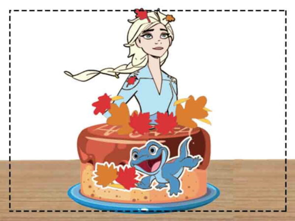 Topo de Bolo Frozen Elsa T0022 - Arquivo Digital