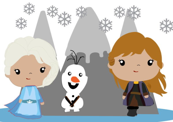 Arquivo Topo de Bolo Frozen em Camadas