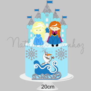 Topo de Bolo - Frozen Olaf Cute - Arquivo de Corte
