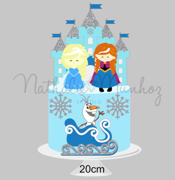 Topo de Bolo - Frozen Olaf Cute - Arquivo de Corte