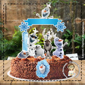 TOPO DE BOLO FROZEN OLAF - REF 1793 ARQUIVO DIGITAL