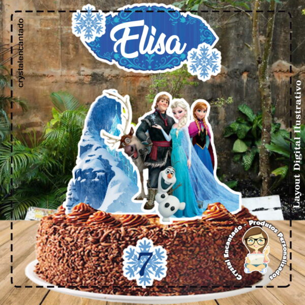 TOPO DE BOLO FROZEN - REF 1788 ARQUIVO DIGITAL