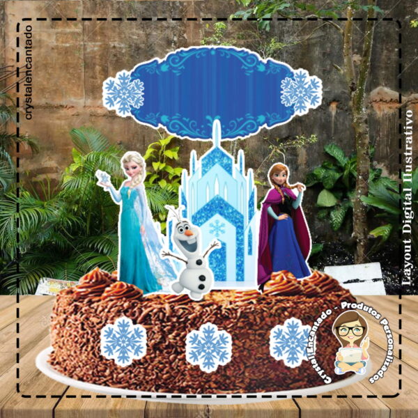 TOPO DE BOLO FROZEN - REF 1791 ARQUIVO DIGITAL