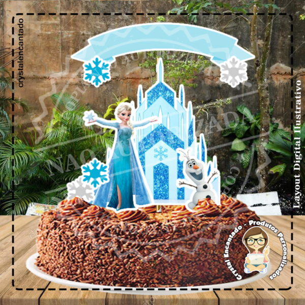 TOPO DE BOLO FROZEN - REF 1792 ARQUIVO DIGITAL