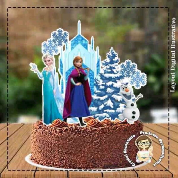 TOPO DE BOLO FROZEN REF 3586 - ARQUIVO DIGITAL
