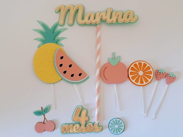 Topo de Bolo Frutas Candy - CAMADAS - Arquivo de Corte - Image 2
