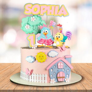 Topo De Bolo Galinha Pintadinha Em 3d Arquivo Digital