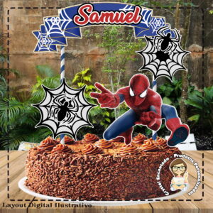 Topo de Bolo Homem Aranha 02 - Ref 4102 Arquivo Digital