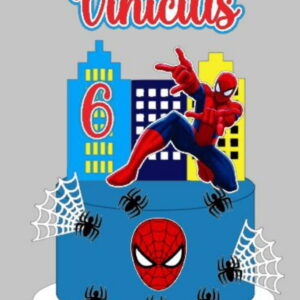 Topo de Bolo Homem Aranha 4 + 4 Arquivos a Sua Escolha