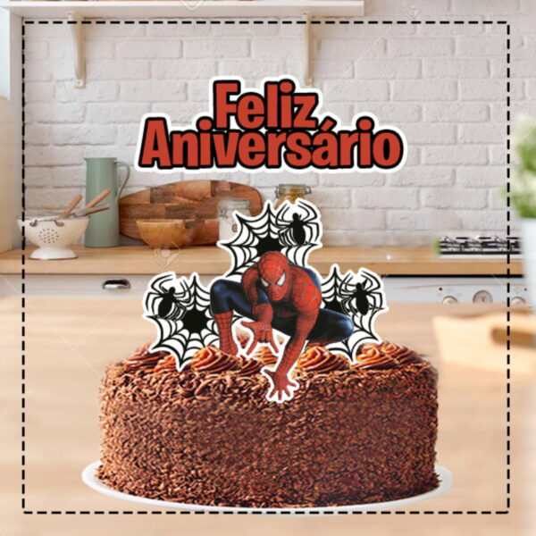 Topo de Bolo Homem Aranha 4100 Arquivo Digital
