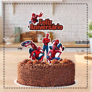 Topo de Bolo Homem Aranha 4101 Arquivo Digital