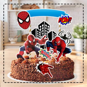 Topo de Bolo Homem Aranha 4106 Arquivo Digital