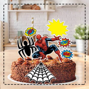 Topo de Bolo Homem Aranha 4107 Arquivo Digital