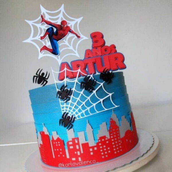 Topo de Bolo Homem Aranha 5 + 4 Arquivos a Sua Escolha