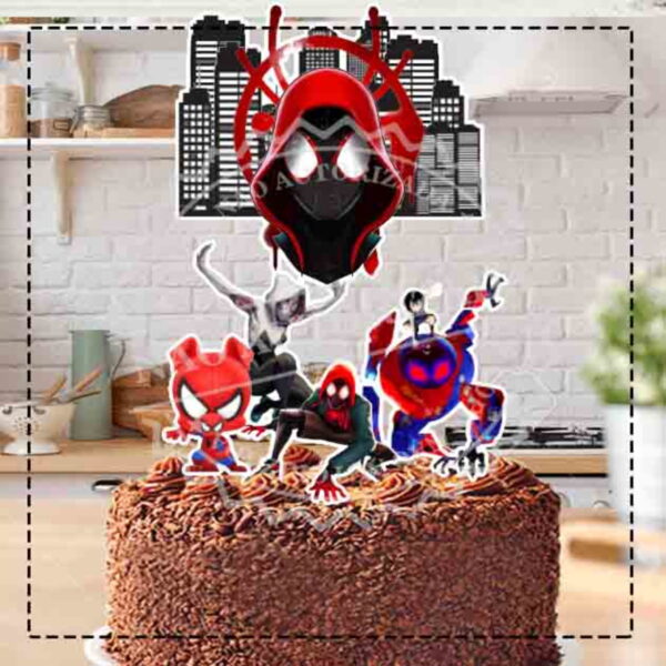 TOPO DE BOLO HOMEM ARANHA ARANHAVERSO - ARQUIVO DIGITAL