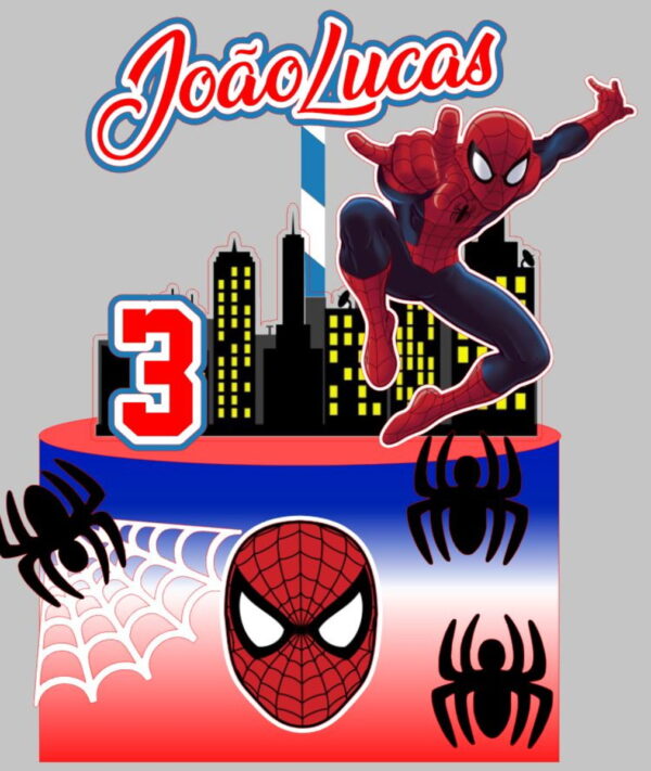 TOPO DE BOLO HOMEM ARANHA (arquivo de corte) DIGITAL STUDIO