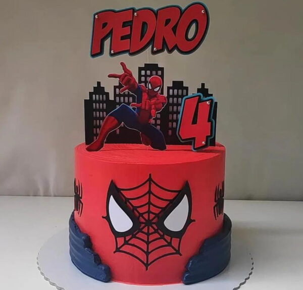 Topo de Bolo Homem Aranha - Arquivo de Corte