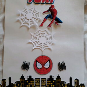 Arquivo digital p/ SILHOUETTE - Topo Bolo Homem Aranha Faixa