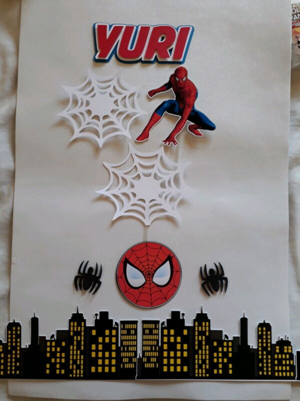 Arquivo digital p/ SILHOUETTE - Topo Bolo Homem Aranha Faixa