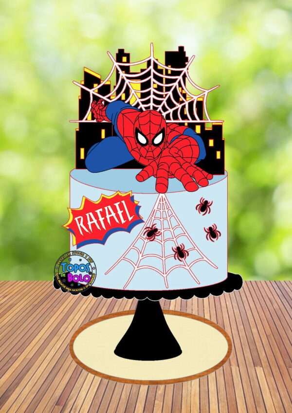 Topo de Bolo Homem Aranha- Arquivo Digital