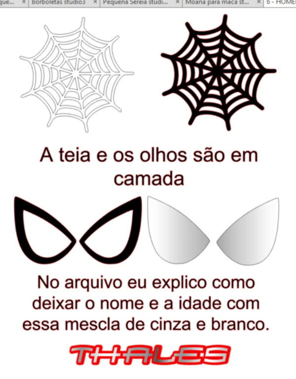 2_topo de Bolo Homem Aranha (arquivo Silhouette Studio) - Image 4