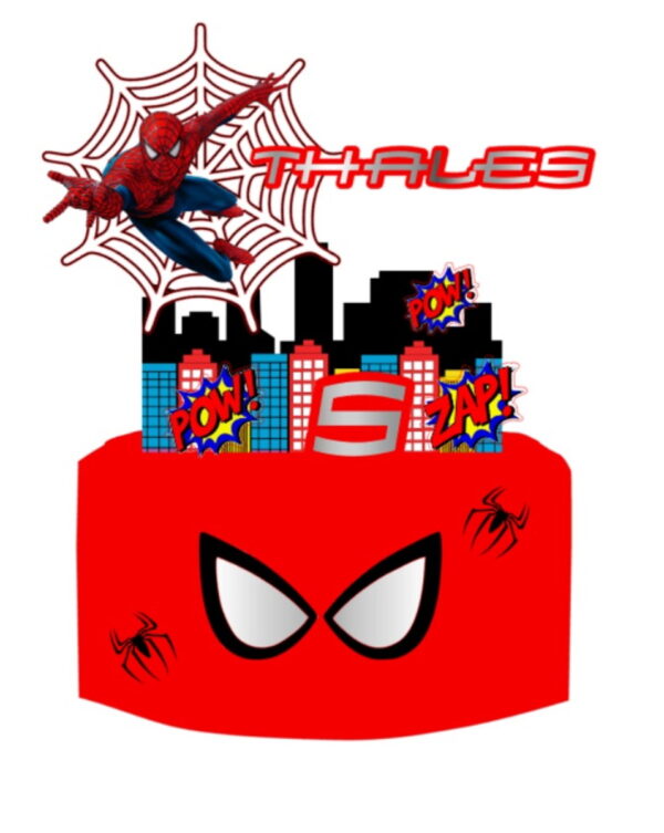 2_topo de Bolo Homem Aranha (arquivo Silhouette Studio) - Image 3