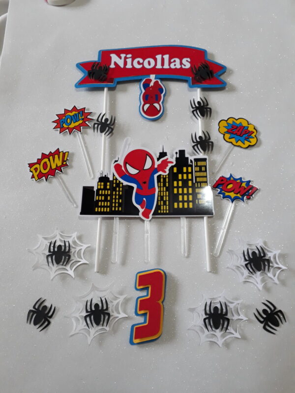Arquivo digital p/ SILHOUETTE - Topo Bolo Homem Aranha cute