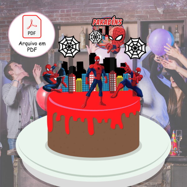 Topo de Bolo Homem Aranha - Image 2
