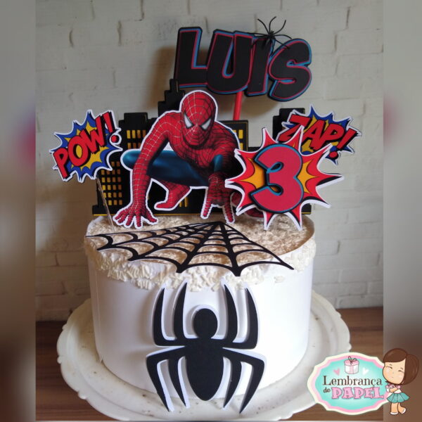 Topo de bolo Homem Aranha
