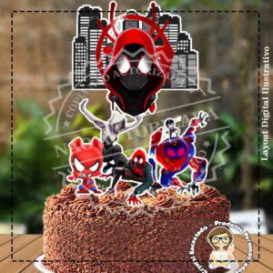 TOPO DE BOLO HOMEM ARANHA - REF 3167 ARQUIVO DIGITAL