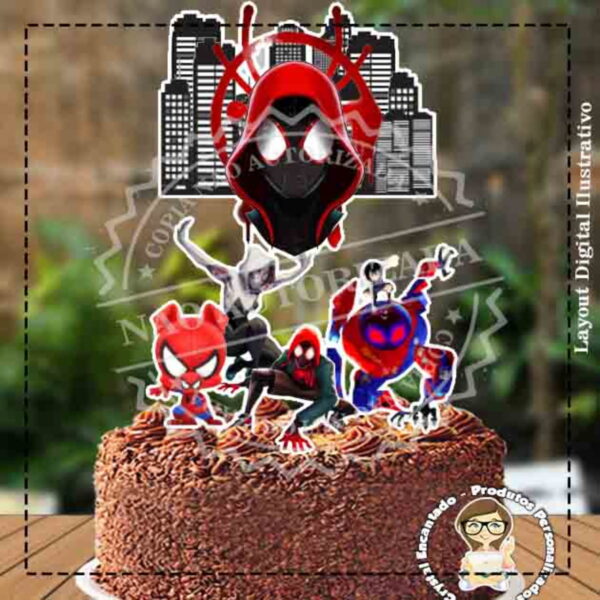 TOPO DE BOLO HOMEM ARANHA - REF 3167 ARQUIVO DIGITAL