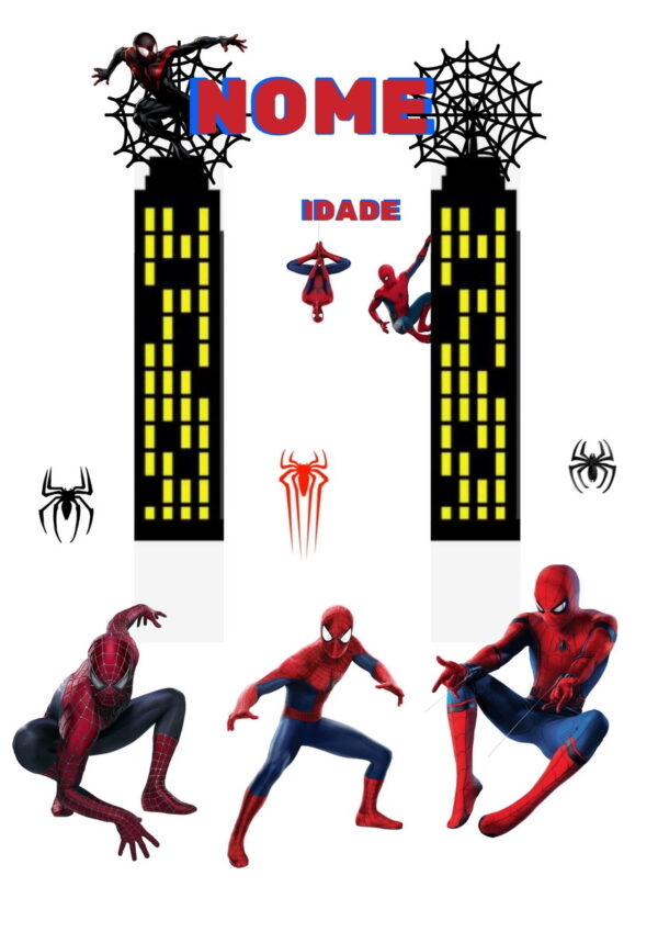 Topo de Bolo Homem-Aranha Sem Volta Para Casa