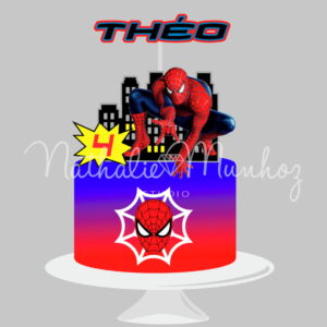 Topo de Bolo - Homem Aranha Spider Man- Arquivo de Corte