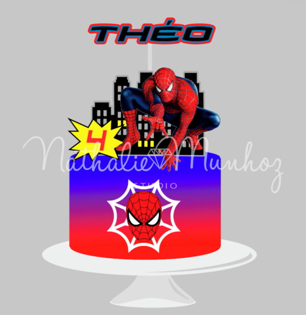 Topo de Bolo - Homem Aranha Spider Man- Arquivo de Corte