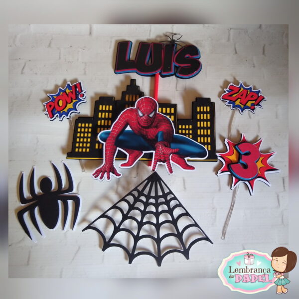 Topo de bolo Homem Aranha - Image 3