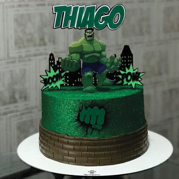 Topo de Bolo Hulk Arquivo de Corte