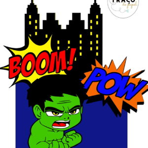 Topo de Bolo HULK CUTE - 100% Camadas (ARQUIVO DIGITAL)