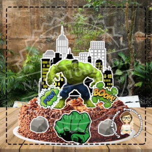 Topo de Bolo Hulk 06 - Ref 2964 Arquivo Digital