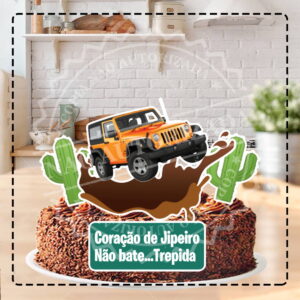 TOPO DE BOLO JEEP TRILHA - ARQUIVO DIGITAL