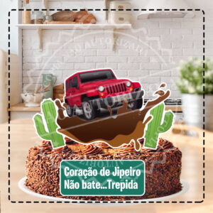 TOPO DE BOLO JIPE VERMELHO - ARQUIVO DIGITAL