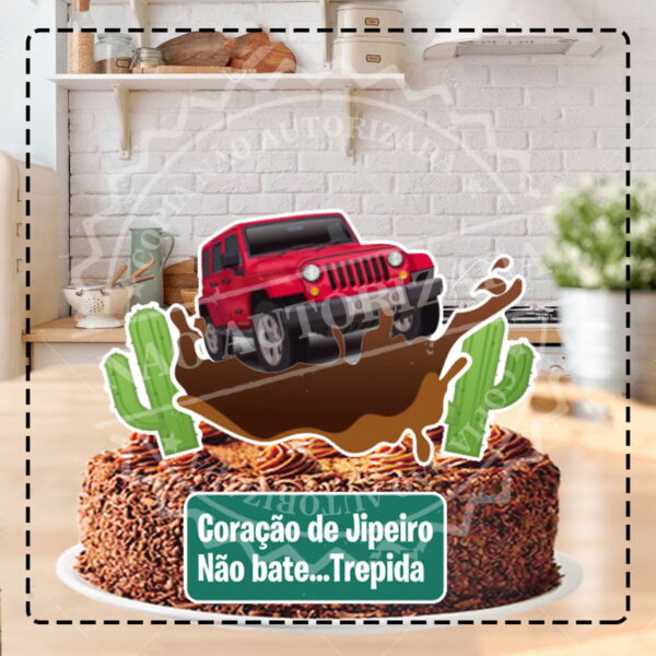 TOPO DE BOLO JIPE VERMELHO - ARQUIVO DIGITAL