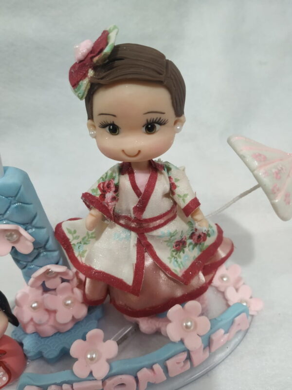 Topo de bolo Kokeshi - Image 2