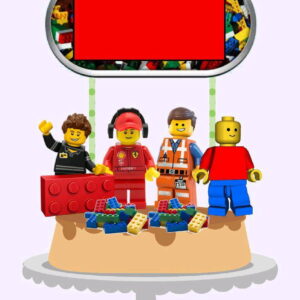 Topo de Bolo Lego + 4 Arquivos a Sua Escolha