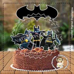 TOPO DE BOLO LEGO BATMAN - REF 1222 ARQUIVO DIGITAL