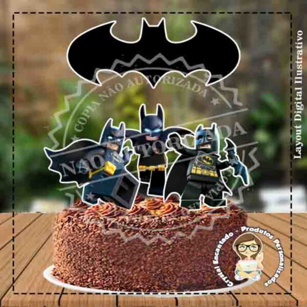 TOPO DE BOLO LEGO BATMAN - REF 1222 ARQUIVO DIGITAL
