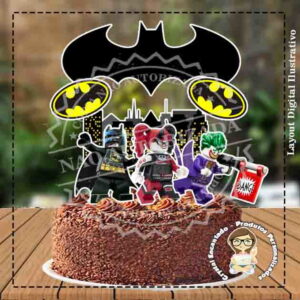 TOPO DE BOLO LEGO BATMAN - REF 1224 ARQUIVO DIGITAL
