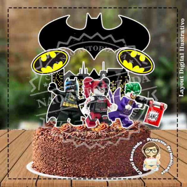 TOPO DE BOLO LEGO BATMAN - REF 1224 ARQUIVO DIGITAL