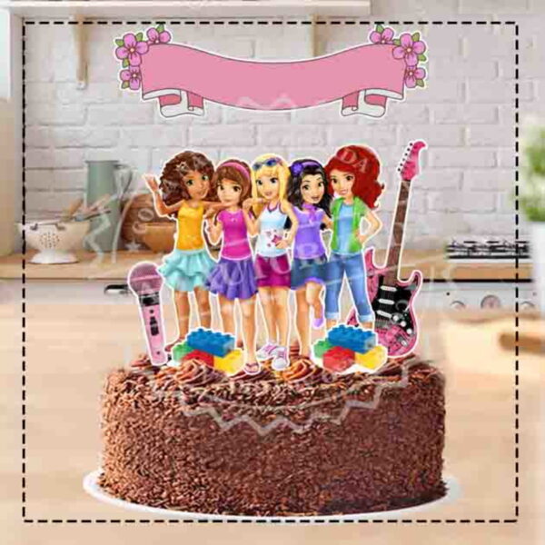 TOPO DE BOLO LEGO FRIENDS 1 - ARQUIVO DIGITAL